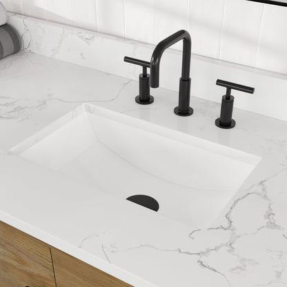 Graham 72 in. Oak Single Sink Bath Vanity with Arabescato Engineered Stone Top and Undermount Porcelain Sink - Bathroom Vanity by Eviva