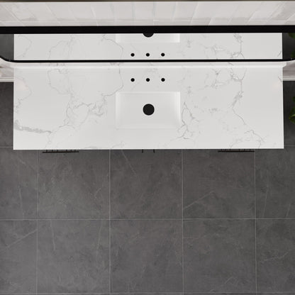 Graham 72 in. Oak Single Sink Bath Vanity with Arabescato Engineered Stone Top and Undermount Porcelain Sink - Bathroom Vanity by Eviva