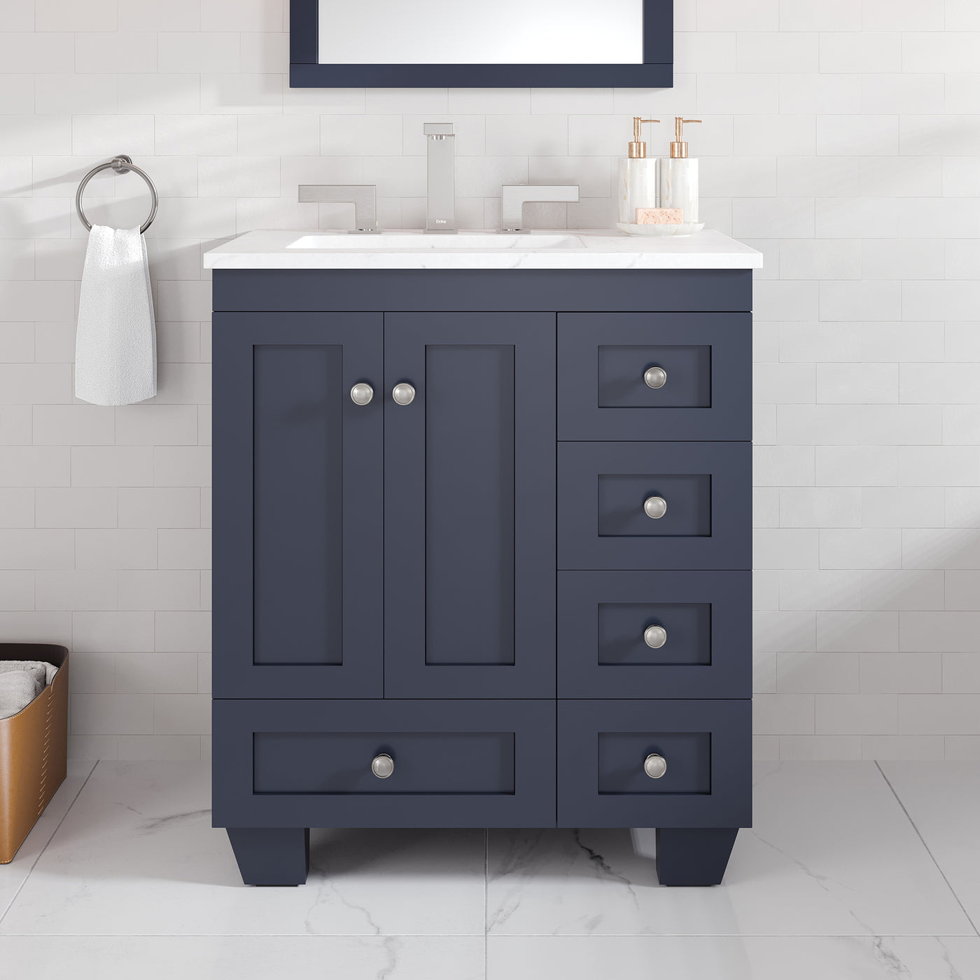 Acclaim Caroline Bathroom Vanity (Dark Gray) (28")