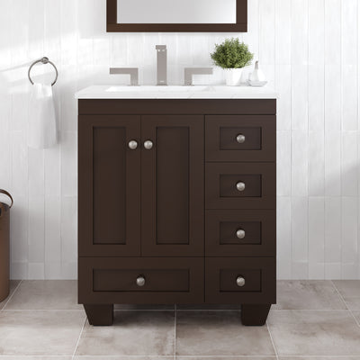 Acclaim Caroline Bathroom Vanity (Teak) (28")