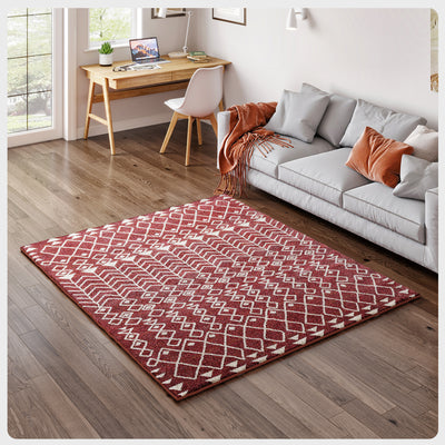 Loops 3' x 5' Ikat Orange/Cream Rug