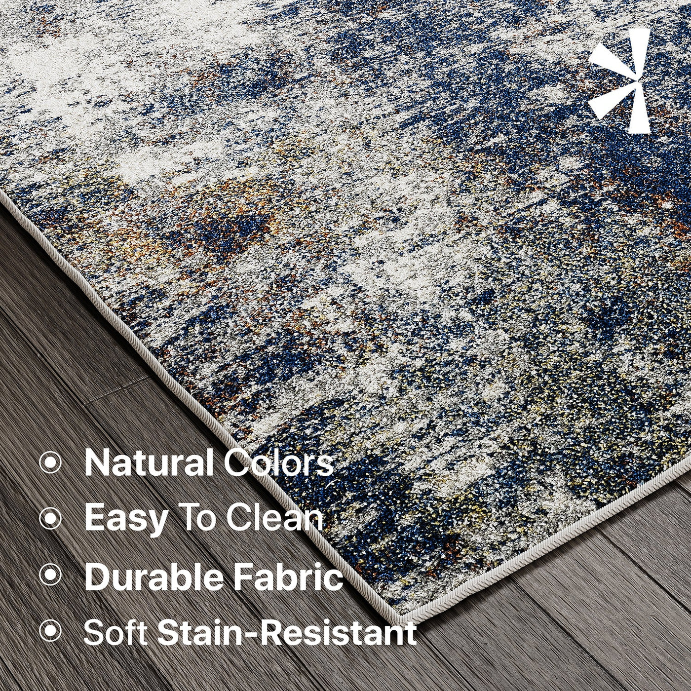 Aries 5' x 7' Distressed Multicolor Rug