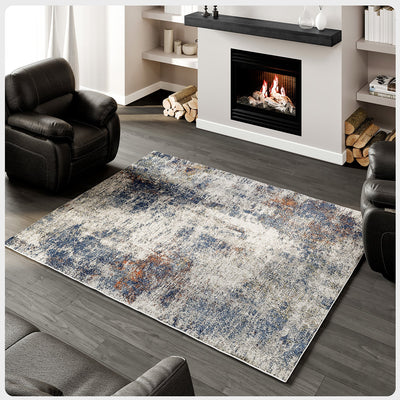 Aries 5' x 7' Distressed Multicolor Rug