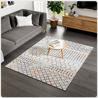 Grid 5' x 7' Geometric Multicolor Rug