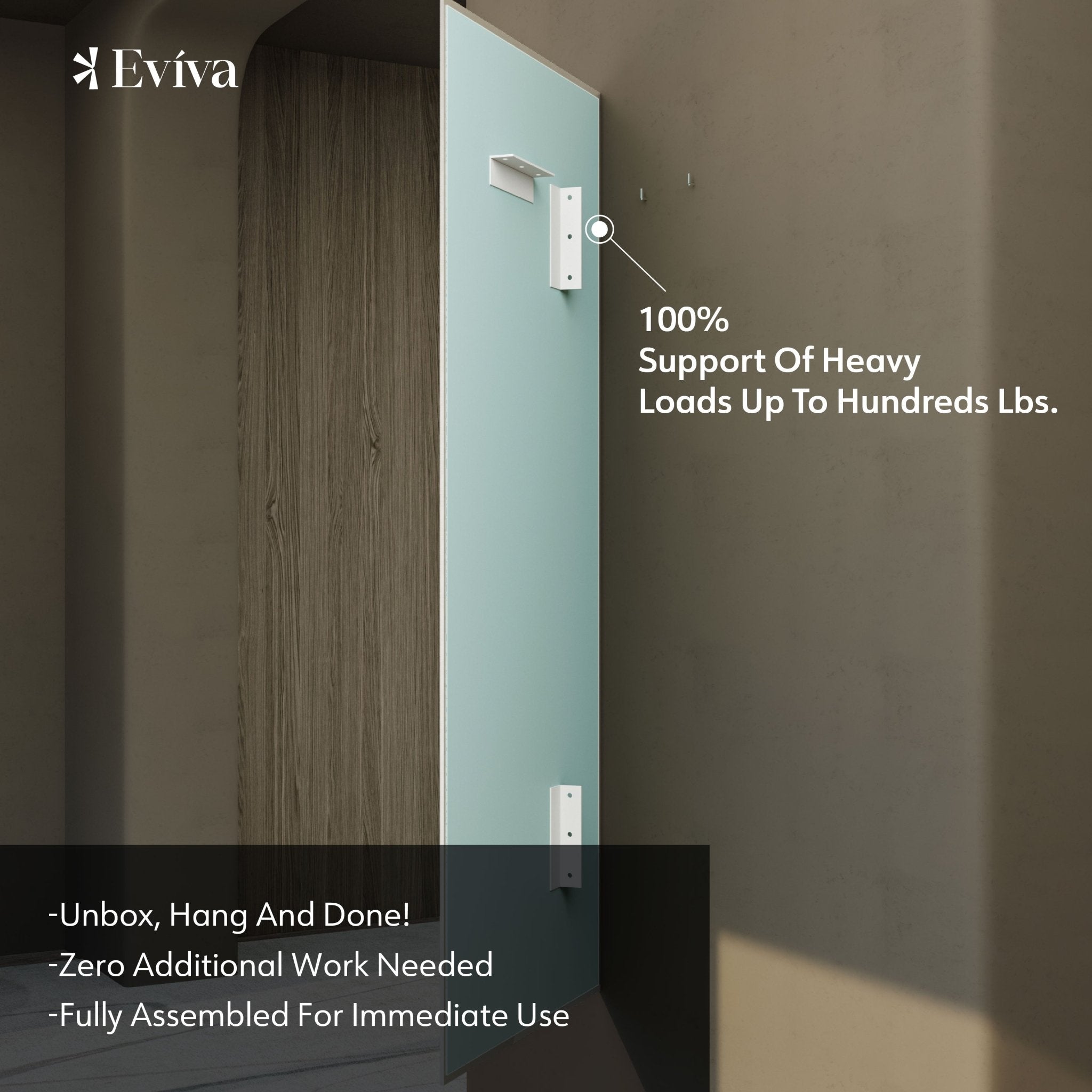 Eviva Sax 72" x 30" Rectangular Brushed Nickel Metal Framed Mirror - Mirror by Eviva