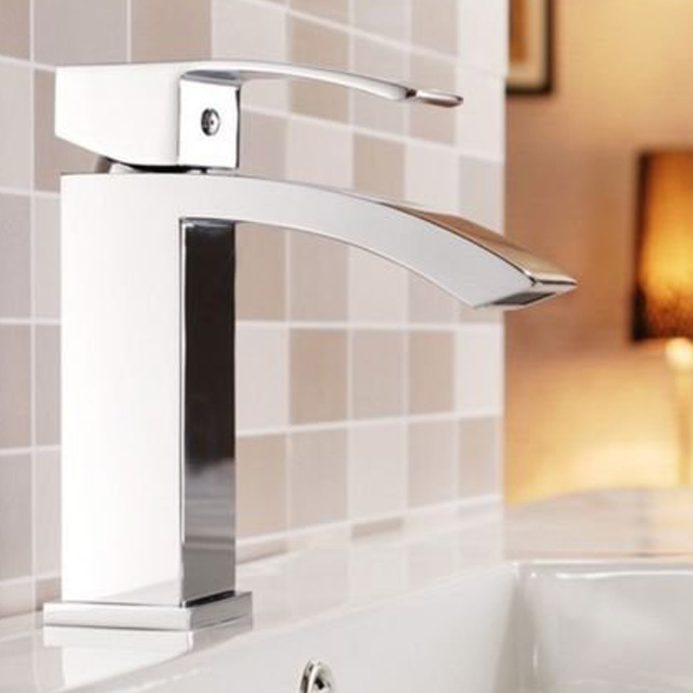 Eviva Pure Single Hole One Handle Bathroom Faucet in Chrome Finish