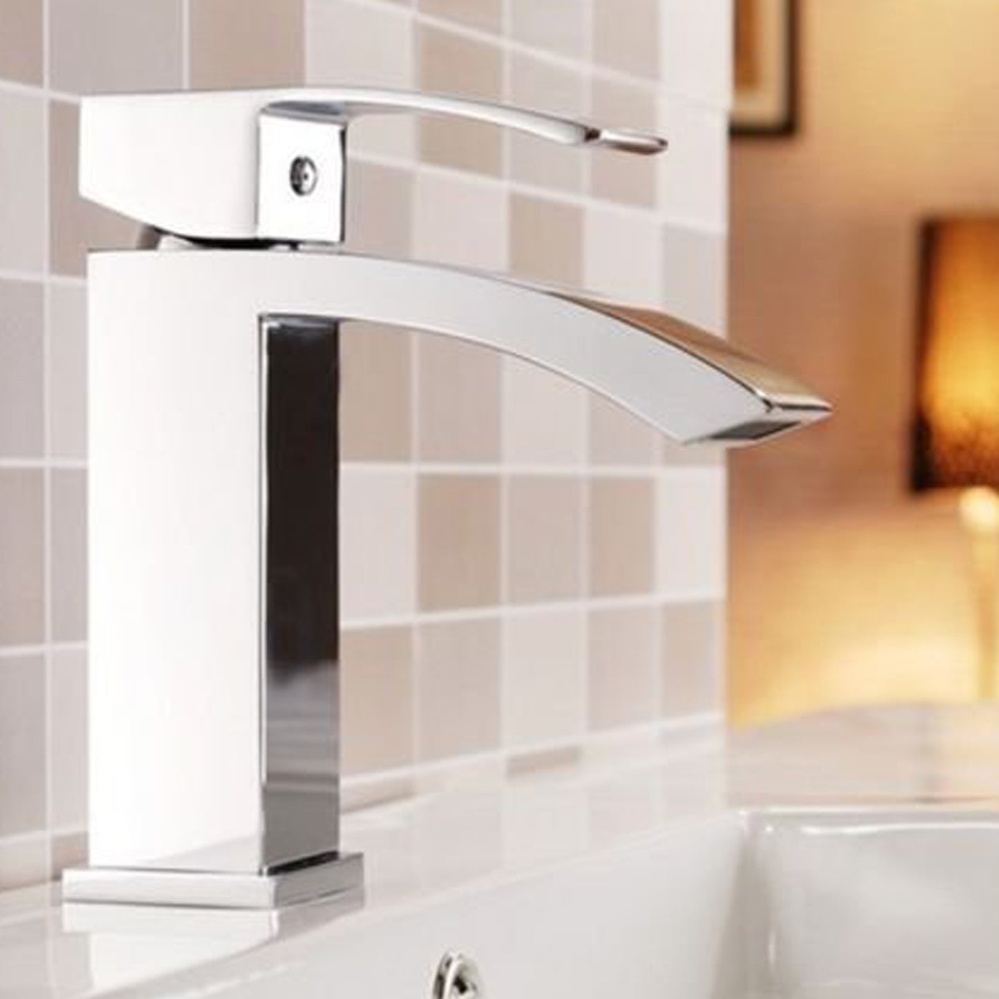 Eviva Pure Single Hole One Handle Bathroom Faucet in Chrome Finish
