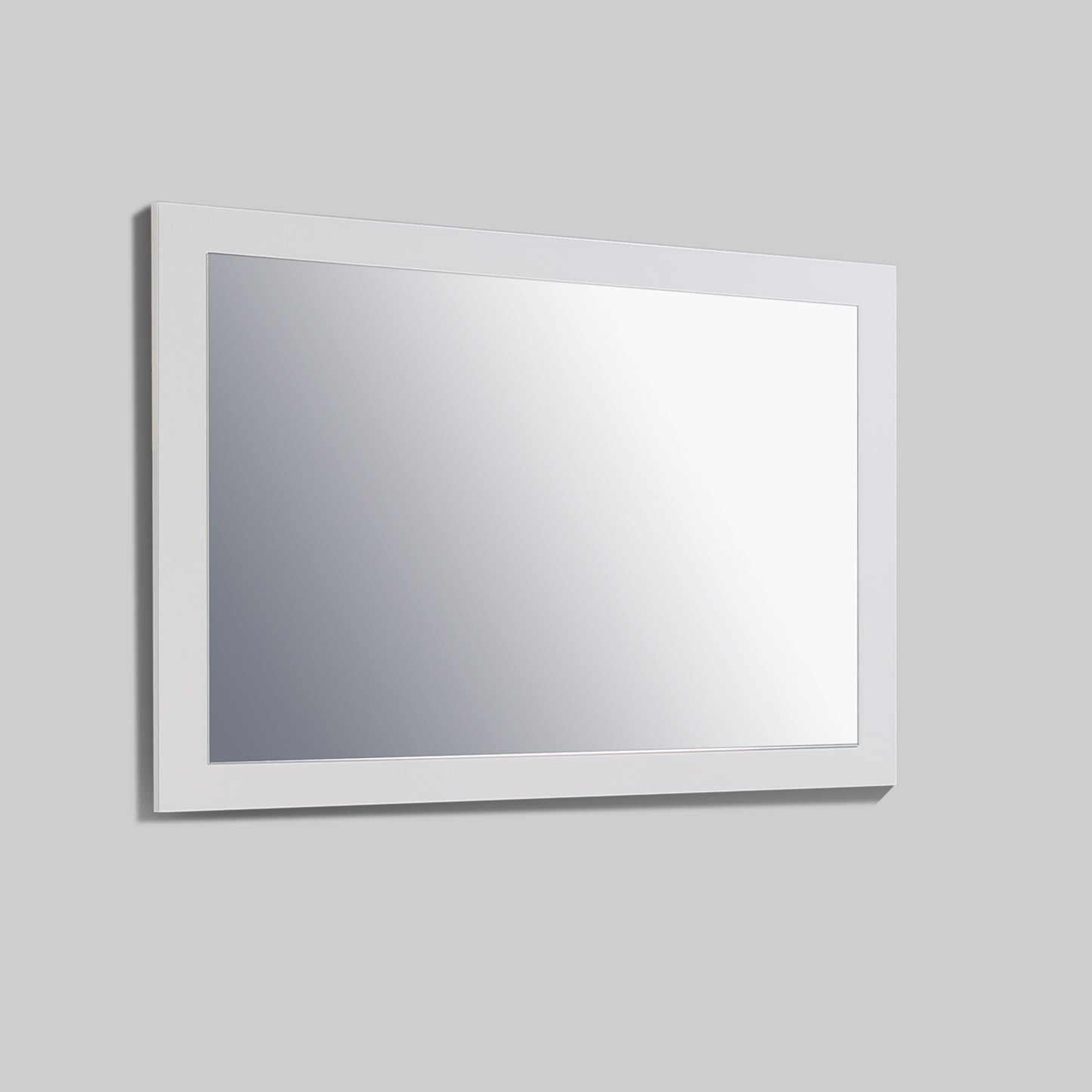 Eviva Sun 36" Glossy White Full Framed Bathroom Wall Mirror