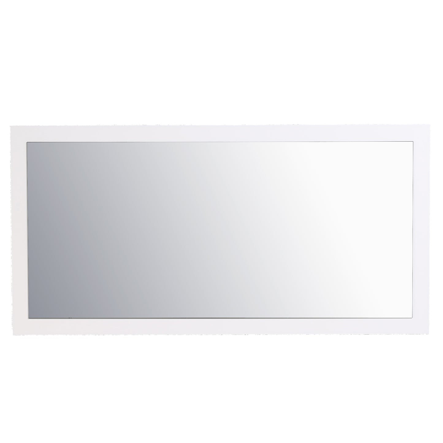 Eviva Sun 60" Glossy White Full Framed Bathroom Wall Mirror