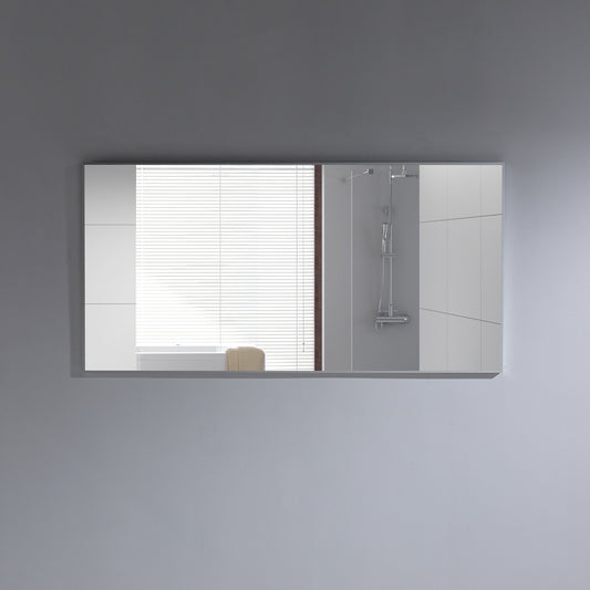 Eviva Sax 72 in. Polished Chrome Framed Bathroom Wall Mirror