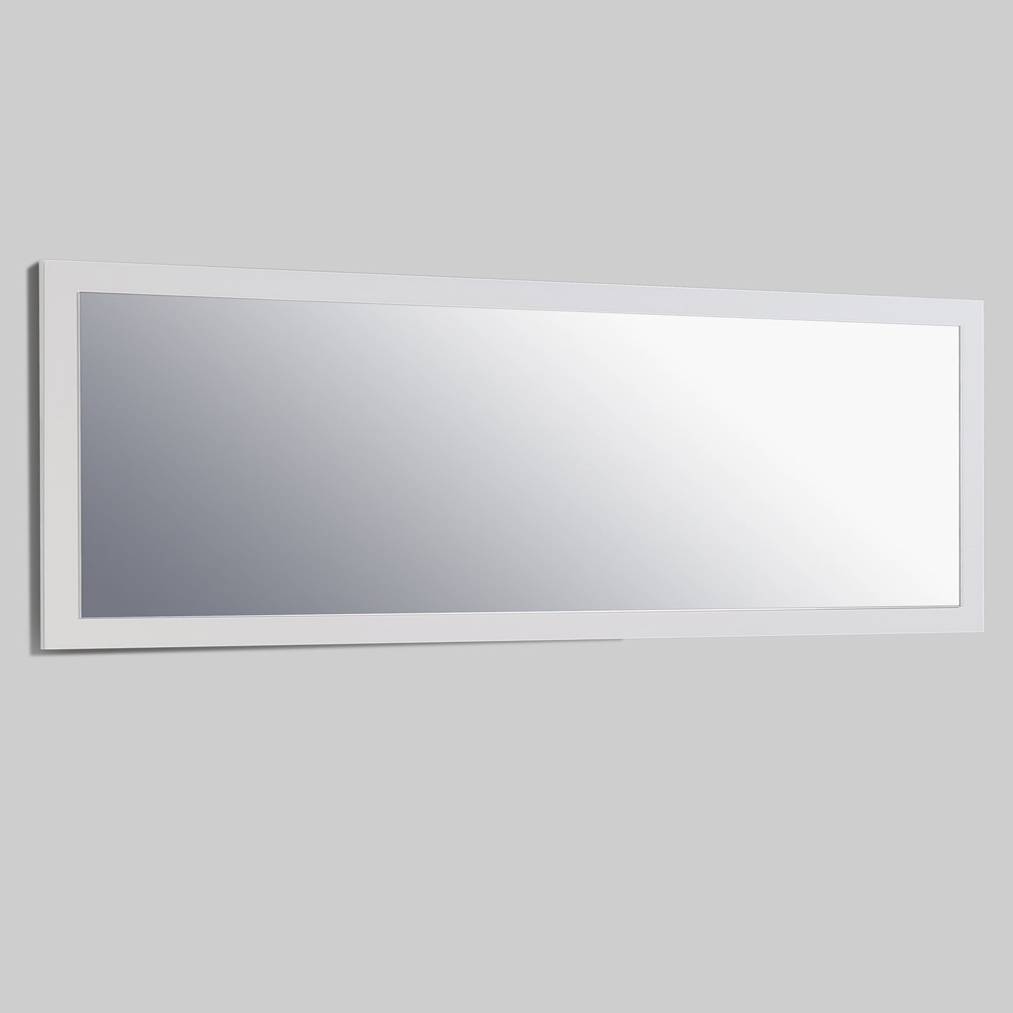 Eviva Sun 72" Glossy White Full Framed Bathroom Wall Mirror
