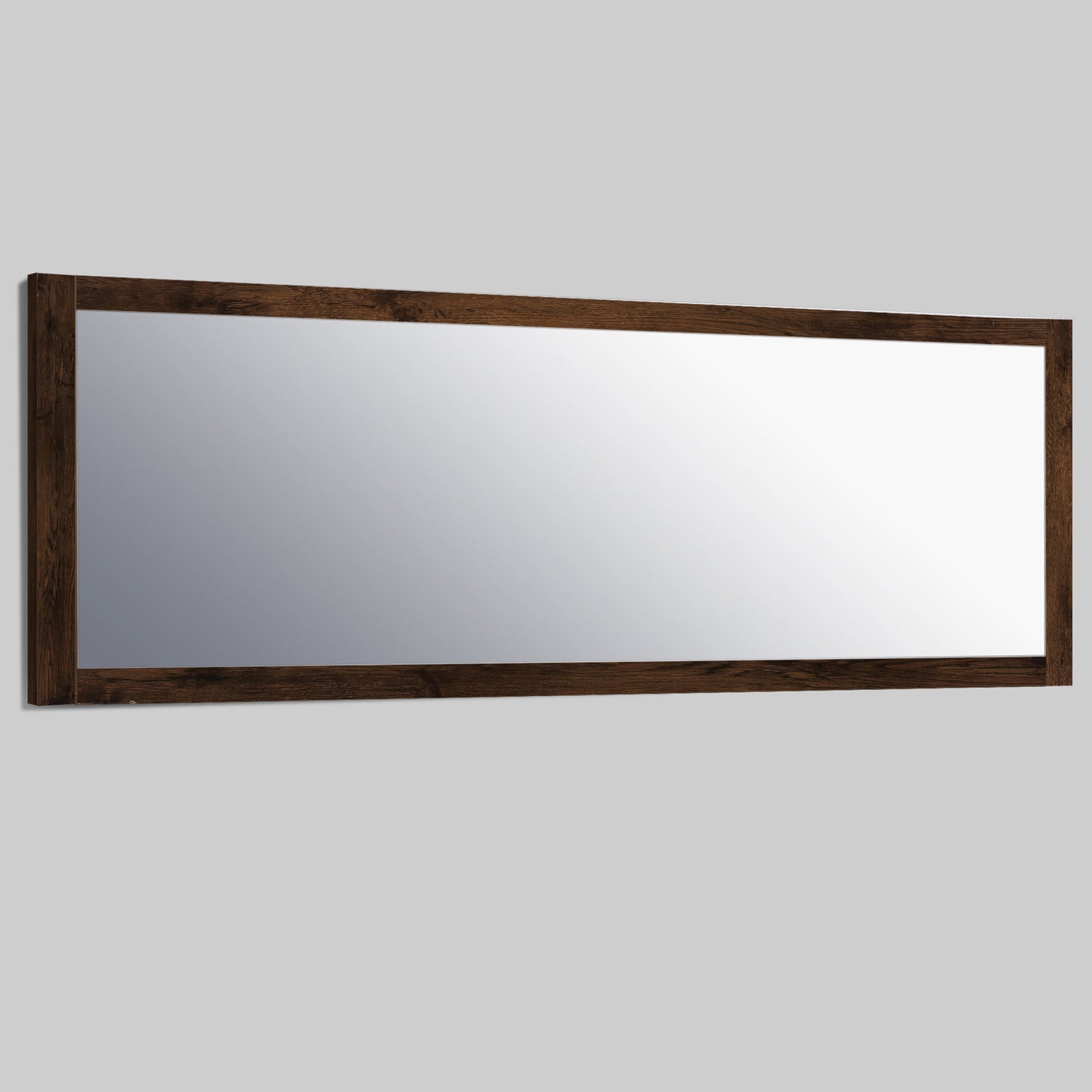 Eviva Sun 72" Rosewood Full Framed Bathroom Wall Mirror