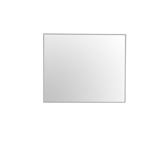 Eviva Sax 36" Brushed Metal Frame Bathroom Wall Mirror