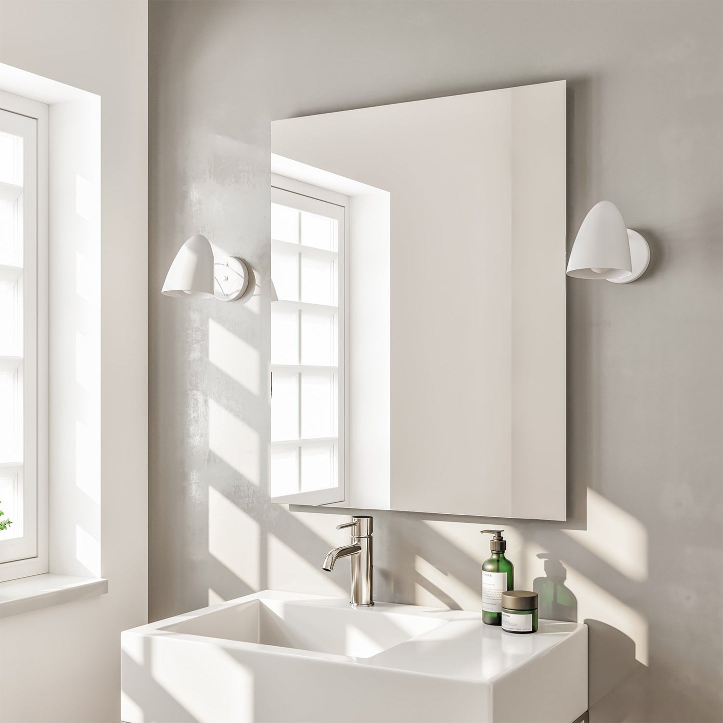 Eviva Sleek 24" Frameless Bathroom Wall Mirror