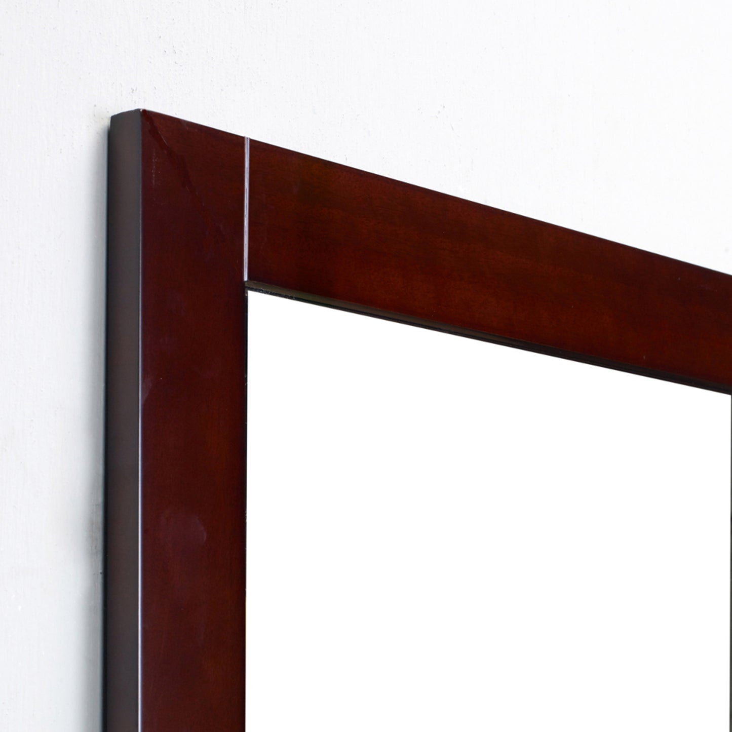 Eviva Aberdeen 36" Teak Framed Bathroom Wall Mirror