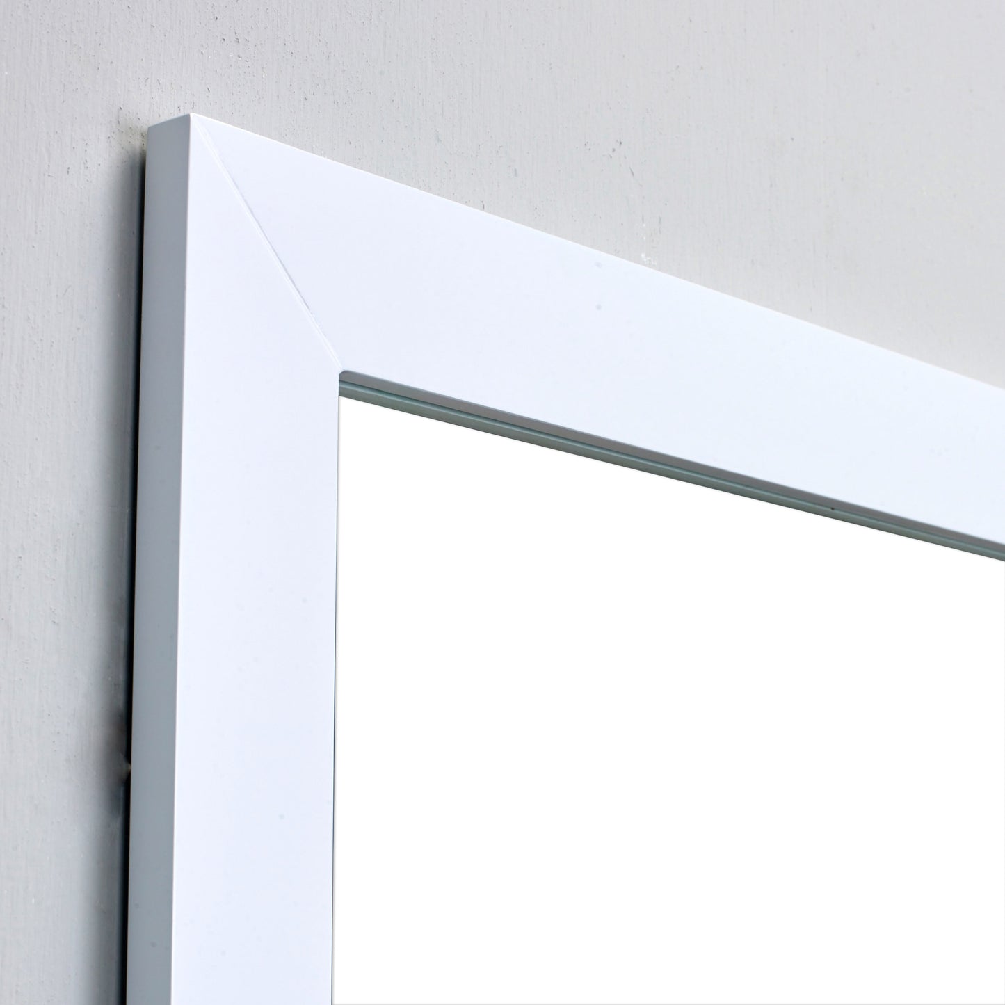 Eviva New York Bathroom Vanity Mirror Full Frame White 30X31 Wall Mount
