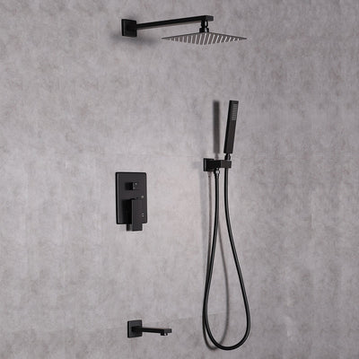 Eviva Beverly Shower and Tub Faucet Set in Matte Black Finish