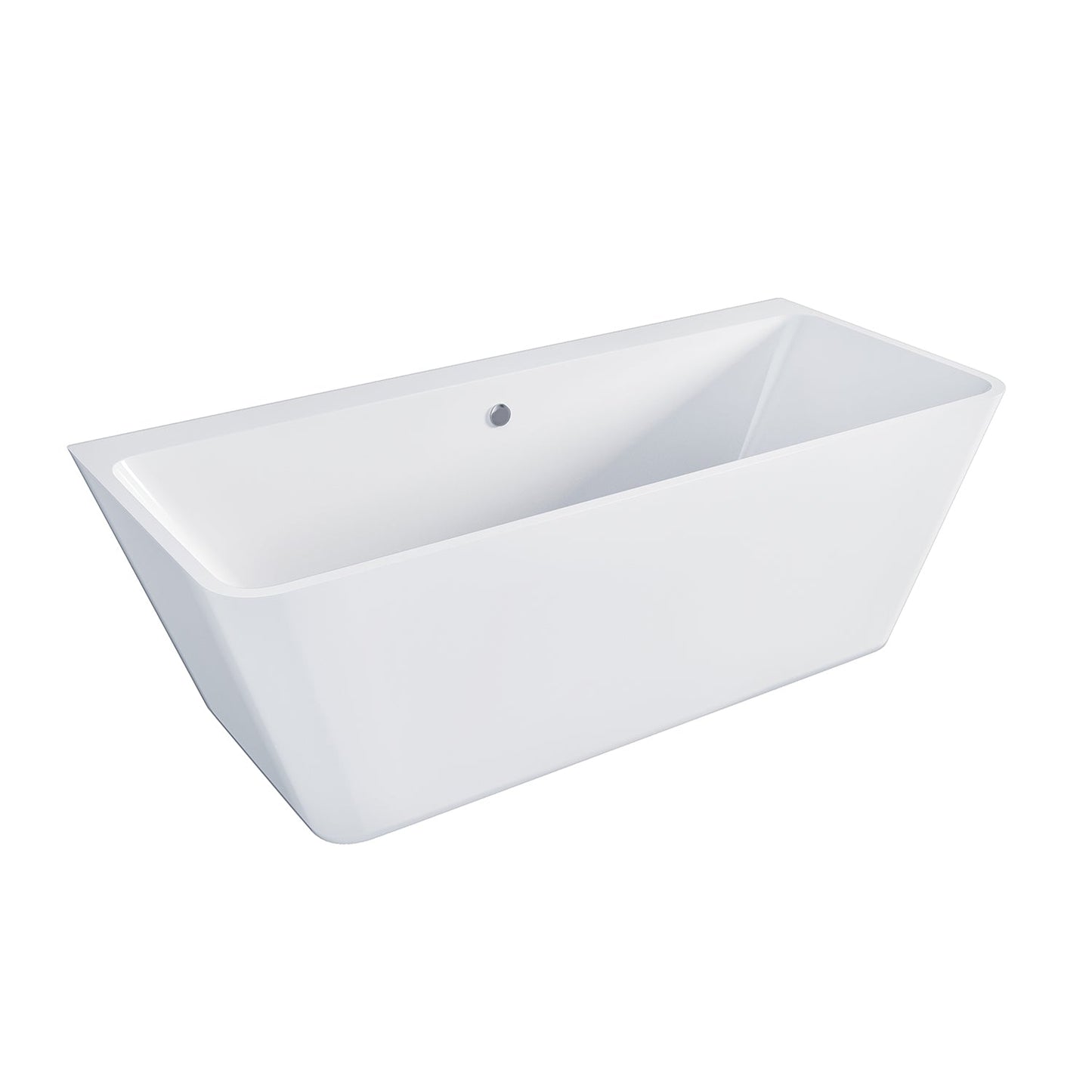 Eviva Essence 60 inch White Acrylic Free Standing Bathtub