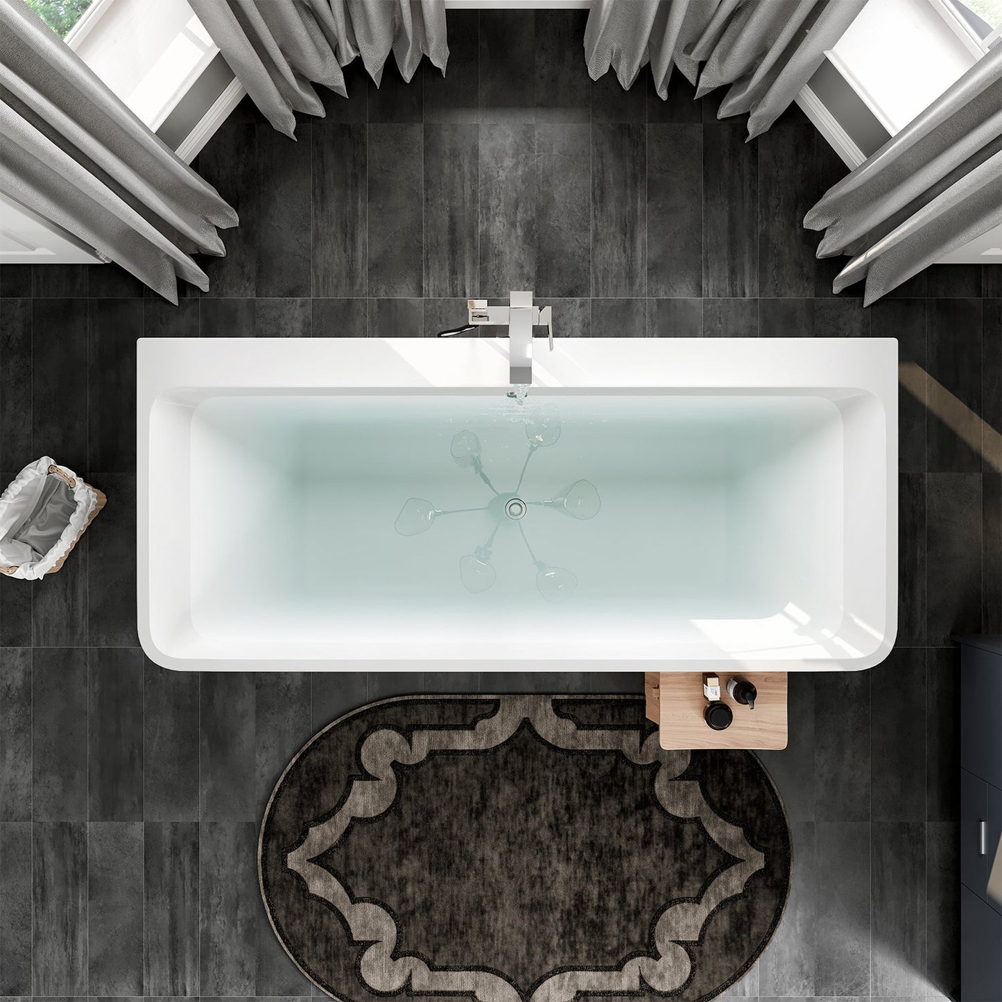 Eviva Essence 60 inch White Acrylic Free Standing Bathtub