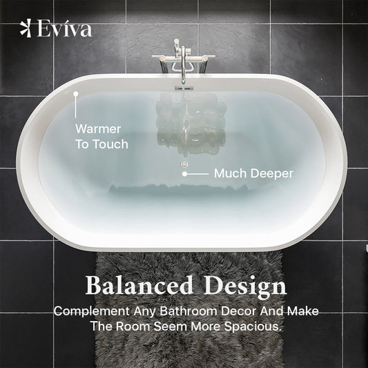 Eviva Eclipse 67 inch White Freestanding Bathtub