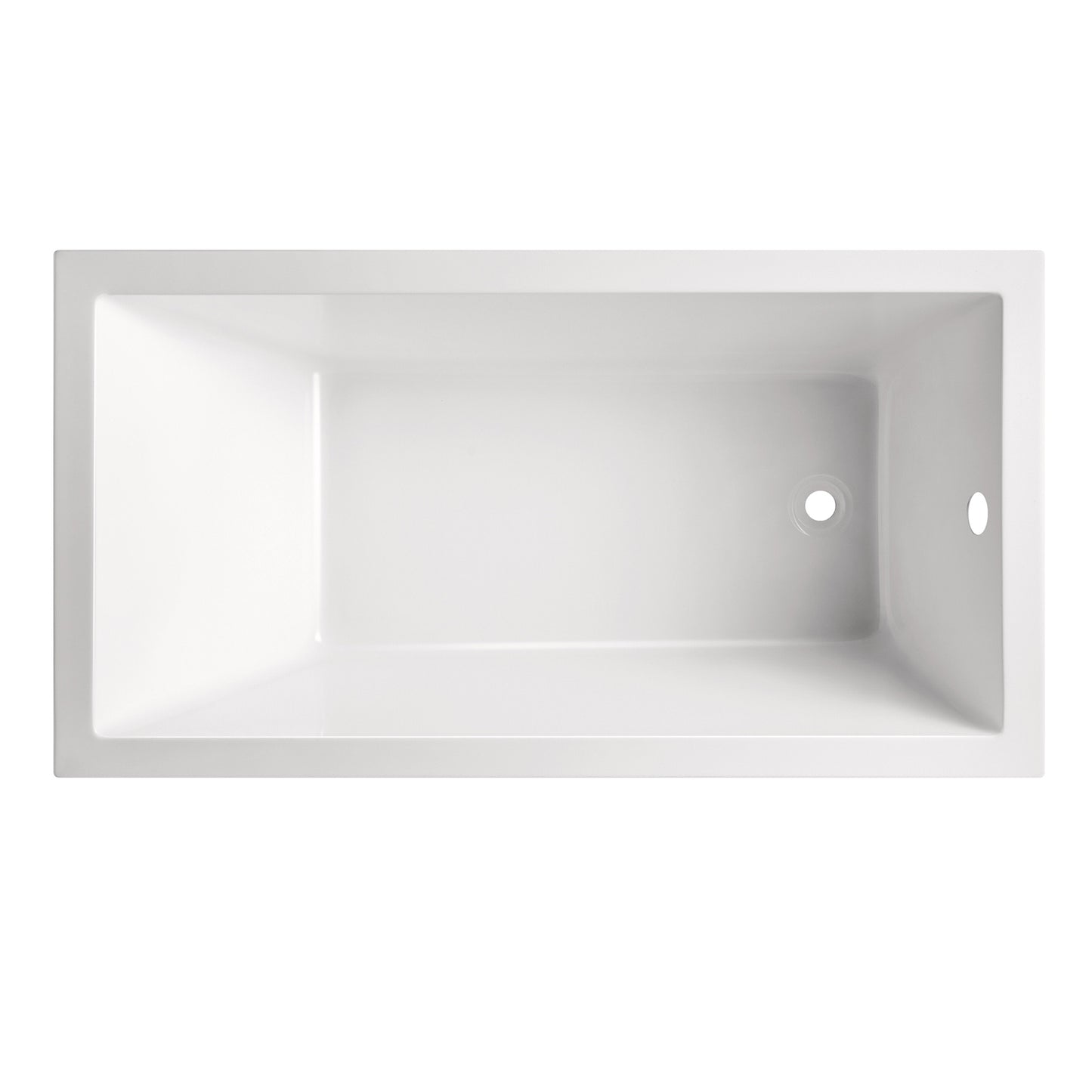 Eviva Teddy Drop-in Acrylic Bathtub 59" x 31.5" White (No Drain)