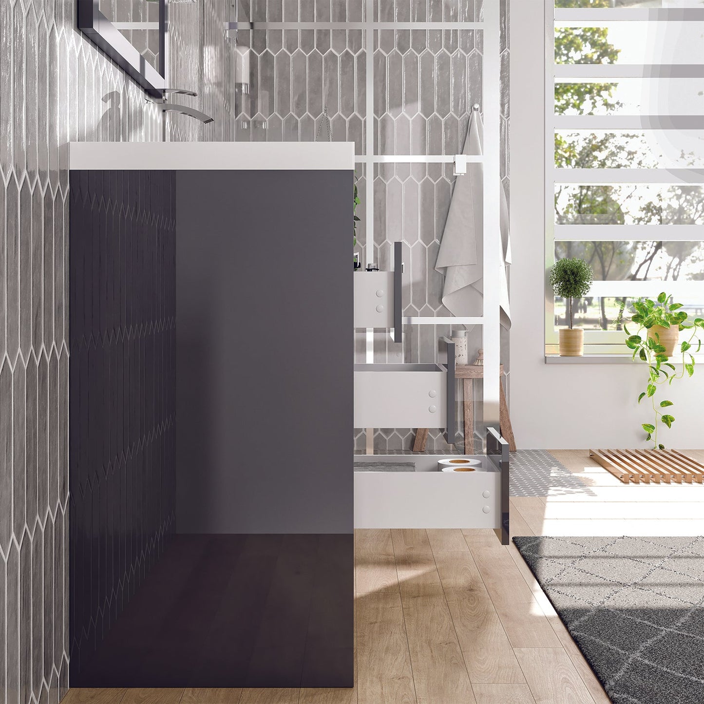Eviva Lugano 36 inch Gray Modern Bathroom Vanity