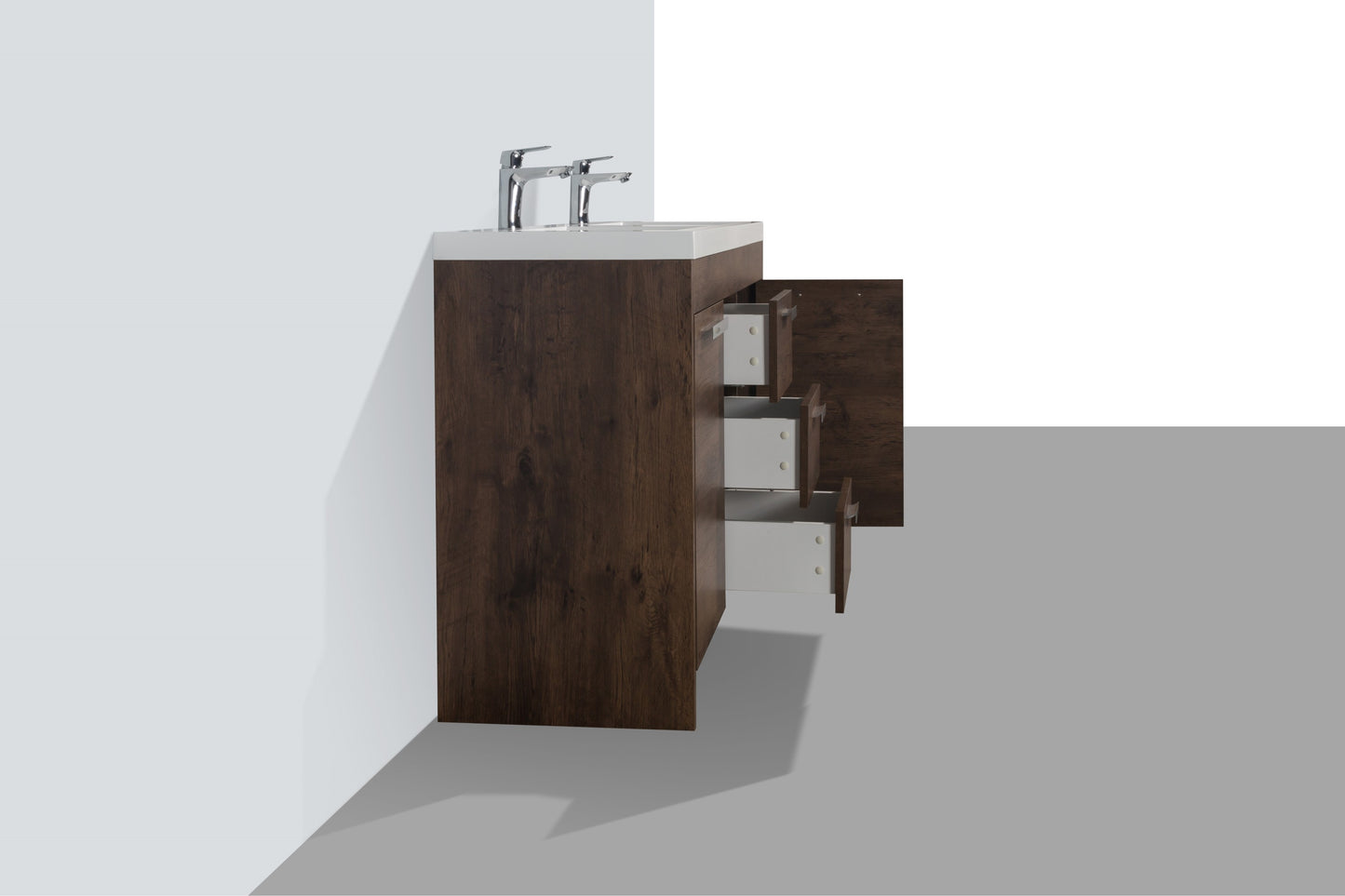 Eviva Lugano 48 inch Rosewood Double Sink Bathroom Vanity