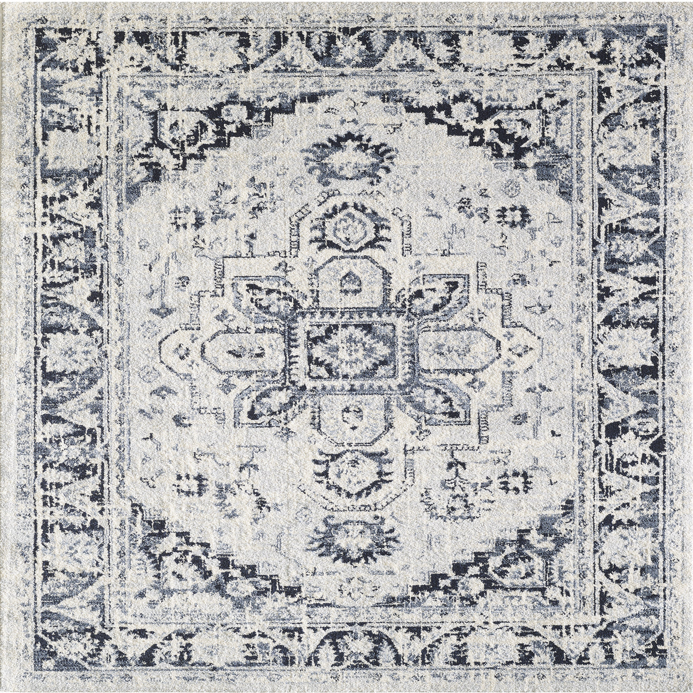 Capricorn 2' x 8' Oriental Blue/Cream Rug