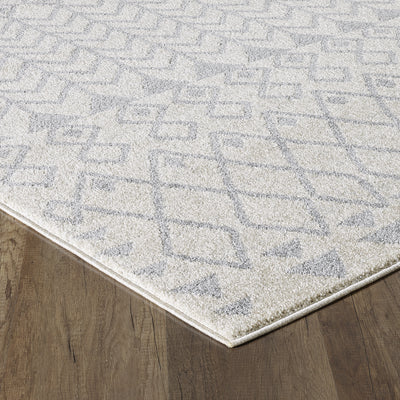 Loops 2' x 8' Ikat Gray/Cream Rug