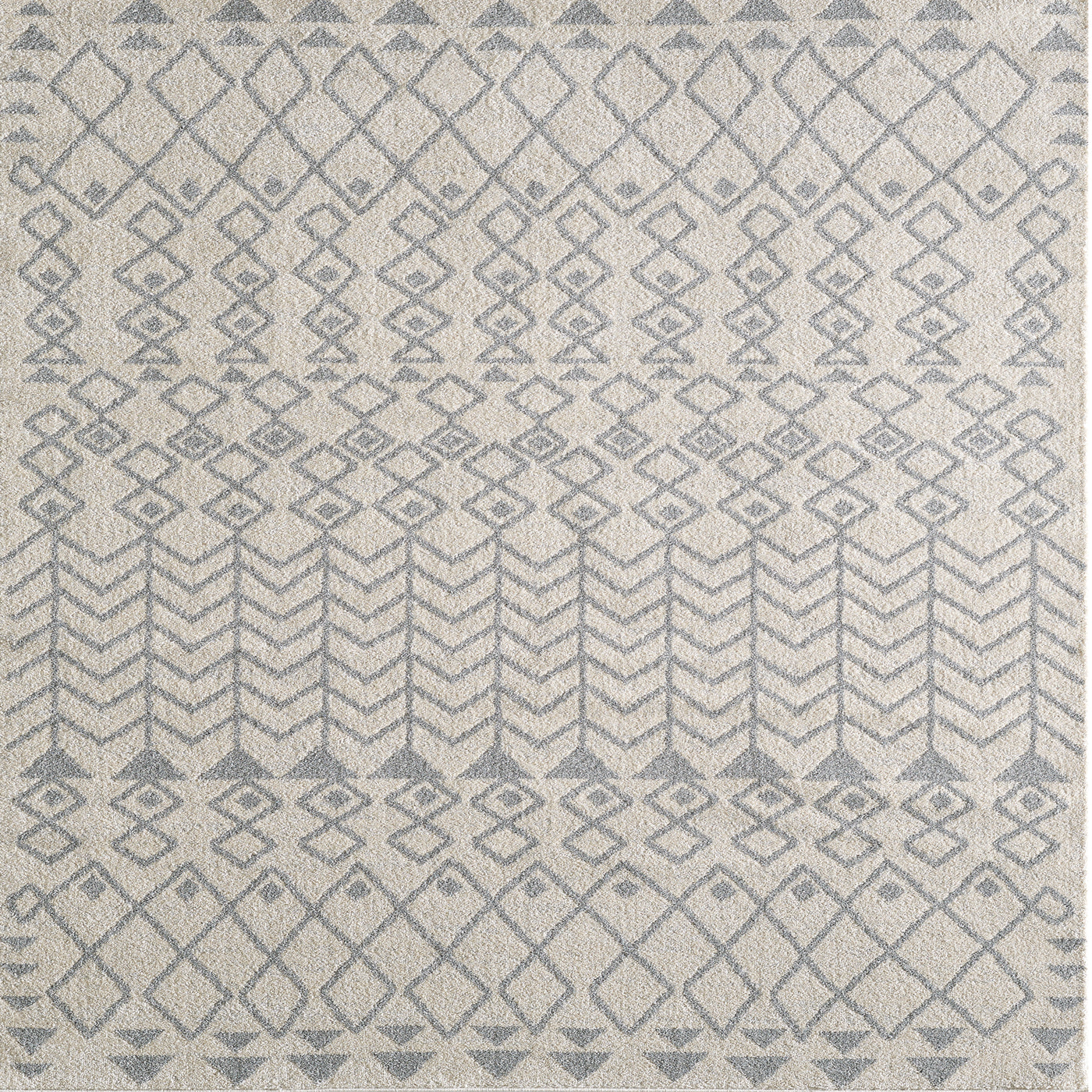 Loops 2' x 8' Ikat Gray/Cream Rug