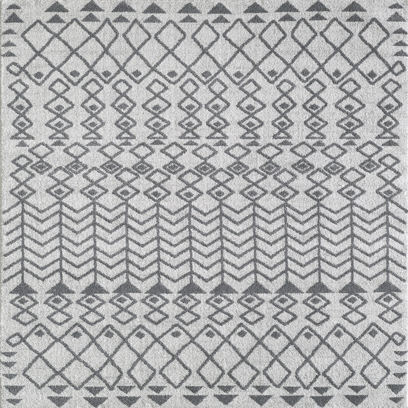 Loops 3' x 5' Ikat Gray Rug