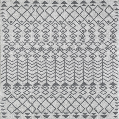 Loops 5' x 7' Ikat Gray Rug