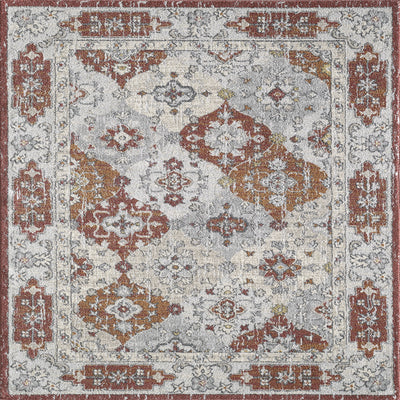 Mosaic 2' x 8' Damask Multicolor Rug