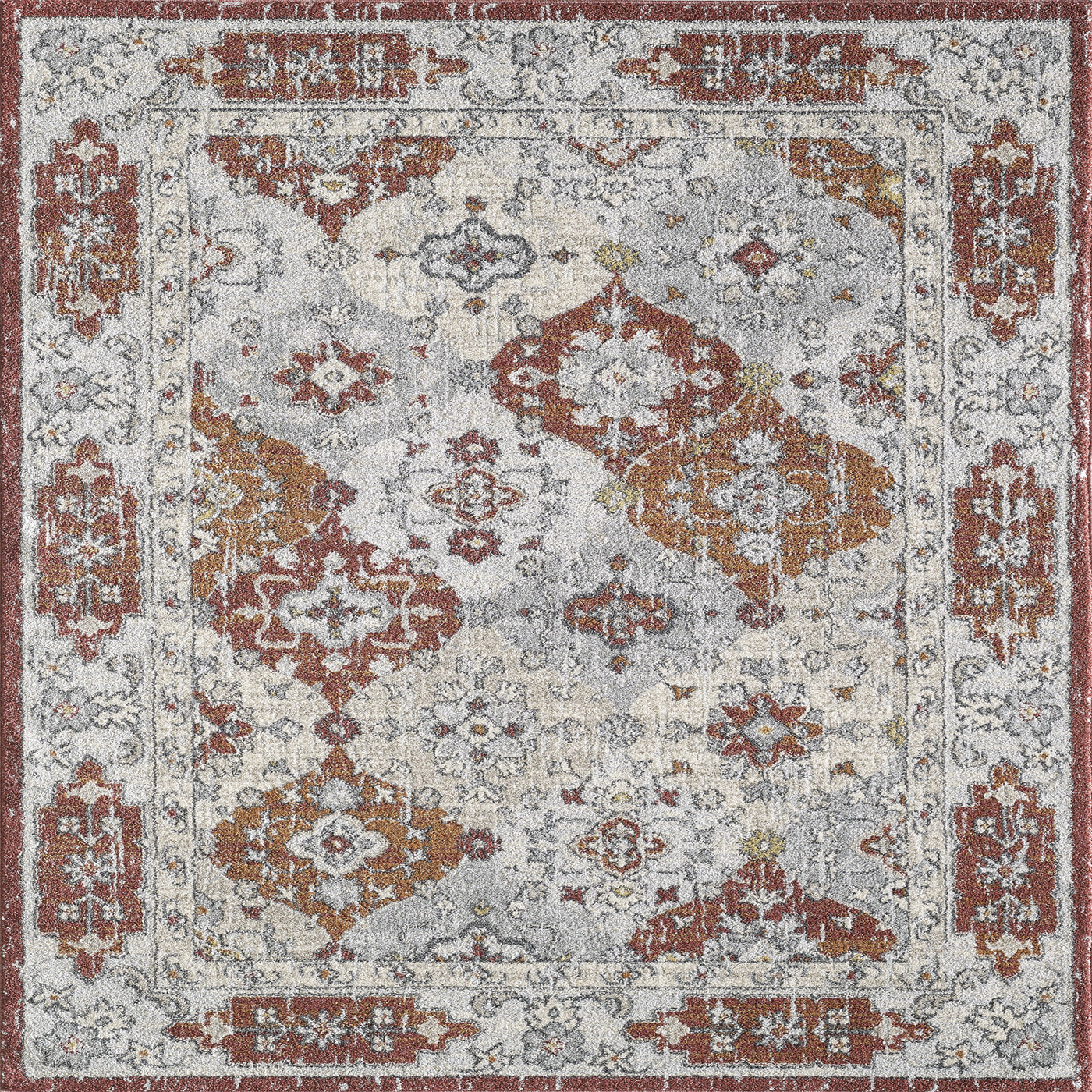 Mosaic 3' x 5' Damask Multicolor Rug