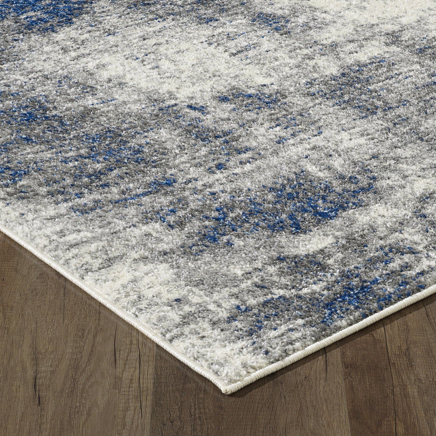 Aries 5' x 5' Distressed Blue/Cream Rug