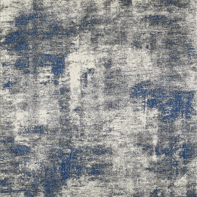 Aries 5' x 5' Distressed Blue/Cream Rug