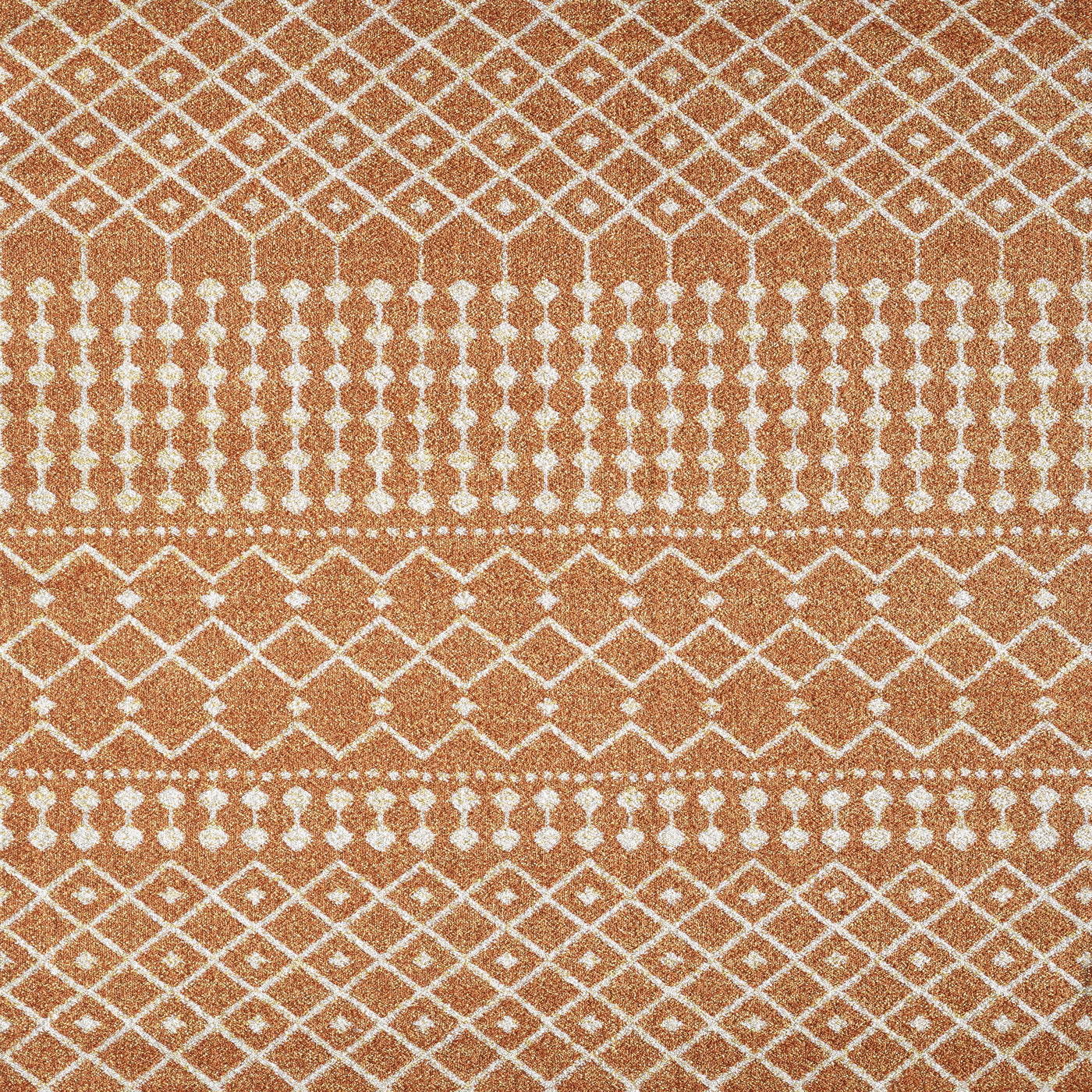 Grid 10' x 12' Geometric Orange/Cream Rug