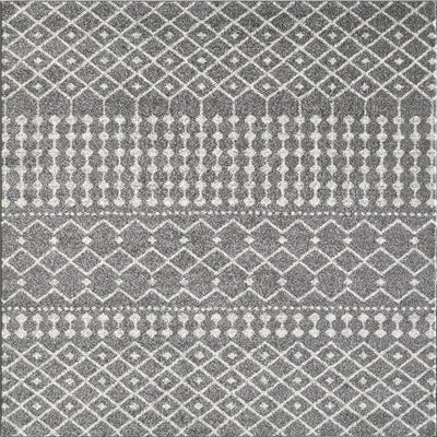 Grid 10' x 14' Geometric Gray/Cream Rug