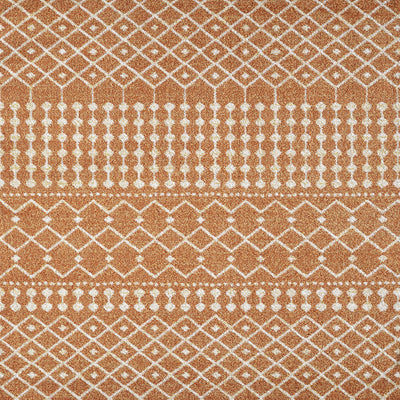 Grid 3' x 5' Geometric Orange/Cream Rug