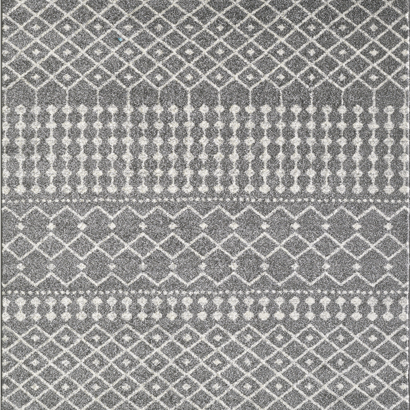 Grid 5' x 5' Geometric Gray/Cream Rug