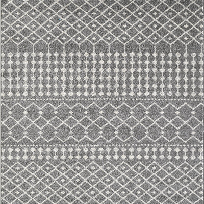 Grid 5' x 5' Geometric Gray/Cream Rug