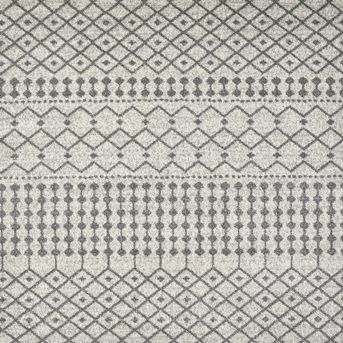 Grid 5' x 5' Geometric Gray/Cream Rug