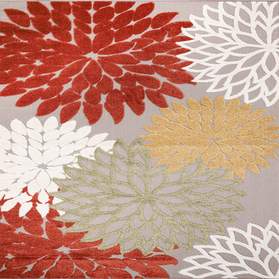 Nature 10' x 12' Floral Orange/Cream Rug